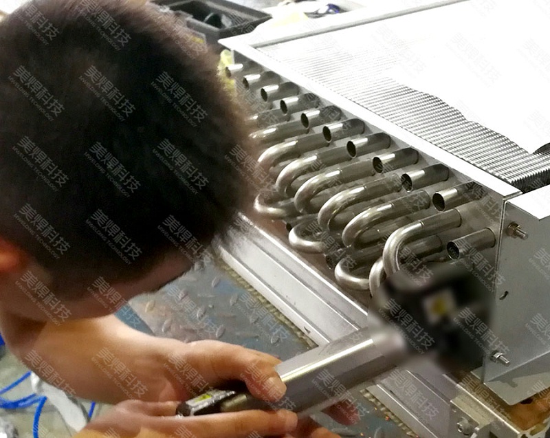 换热器U型管焊机应用于浙江绍兴制冷行业项目