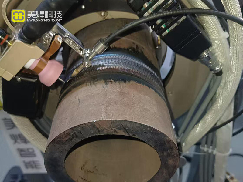 打底焊为什么要用小的热输入?美焊MWG焊机自动完成打底、填充、盖面氩弧焊接作业